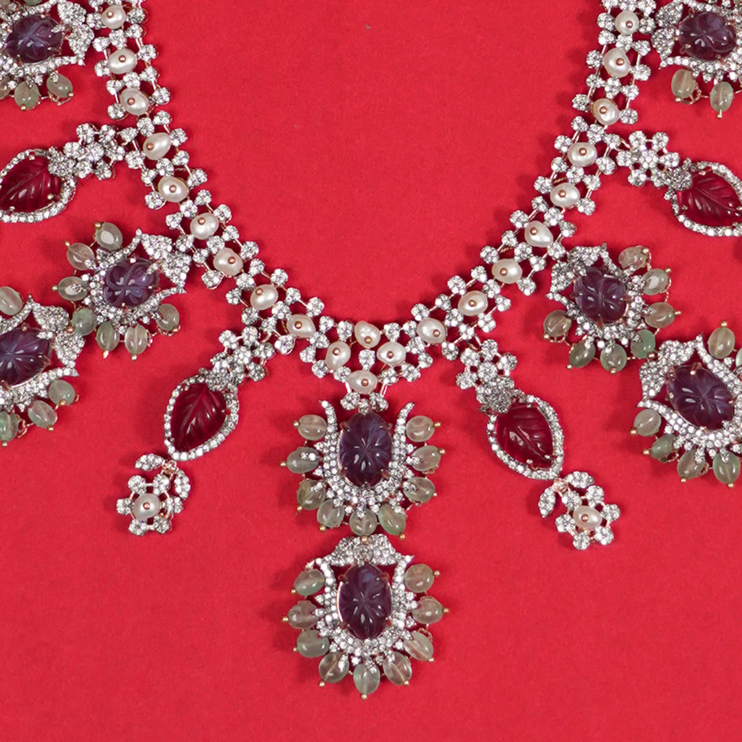 Taneesha Silver CZ Necklace