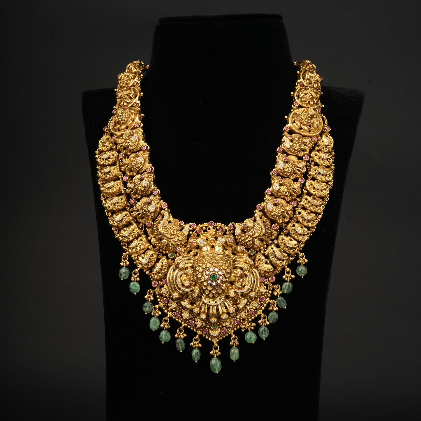 Vritika gold-plated haram, Gold plated 92.5 silver haram, traditional haram