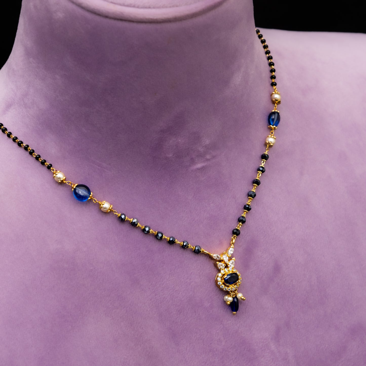 Shrinika Black Beads Chain