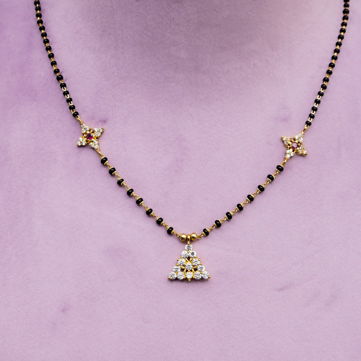 Saina Black Beads Chain