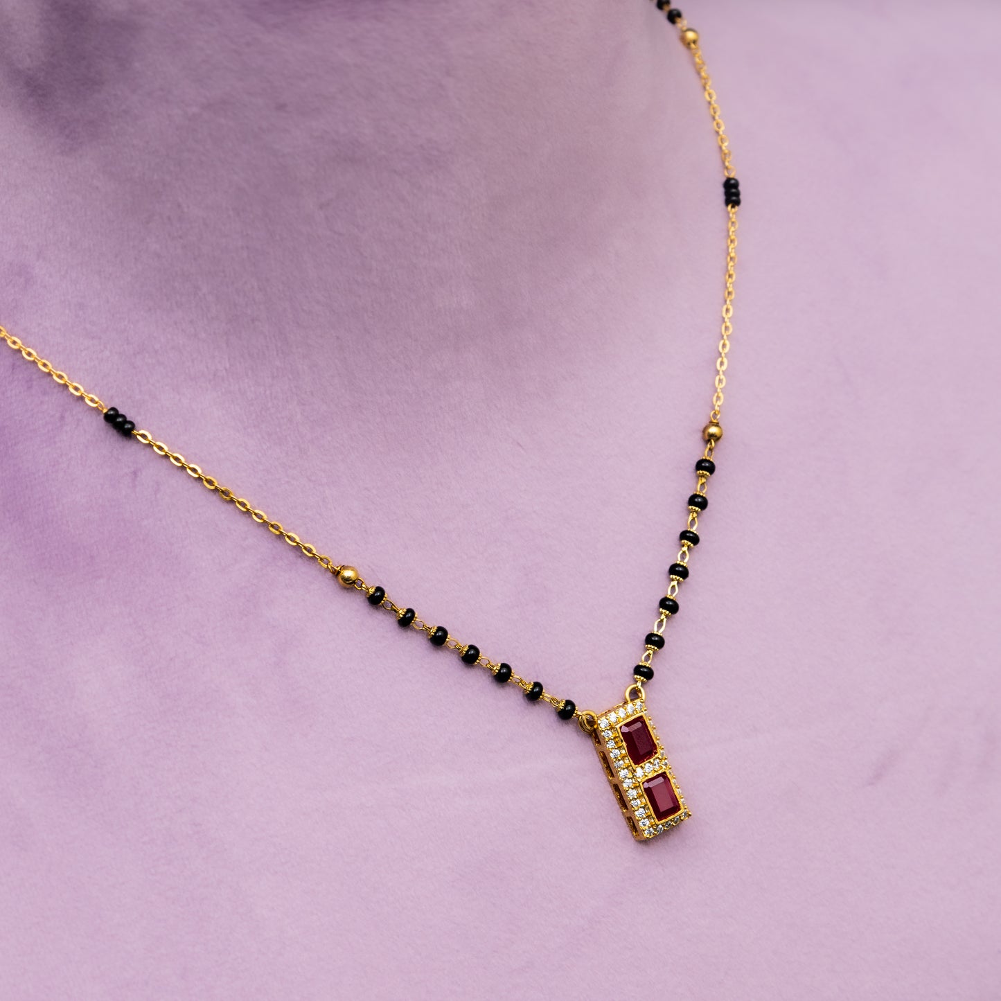 Keya Black Beads Chain