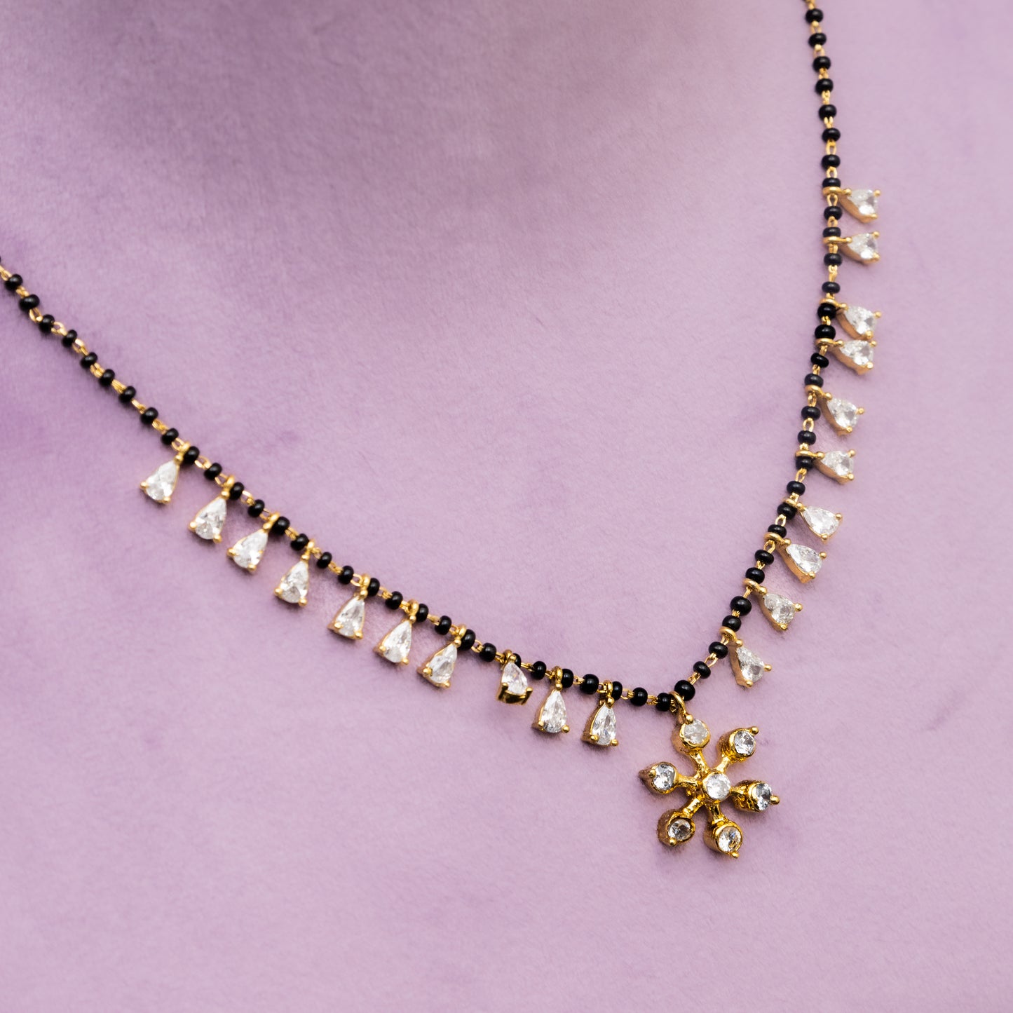 Esha Black Beads Chain