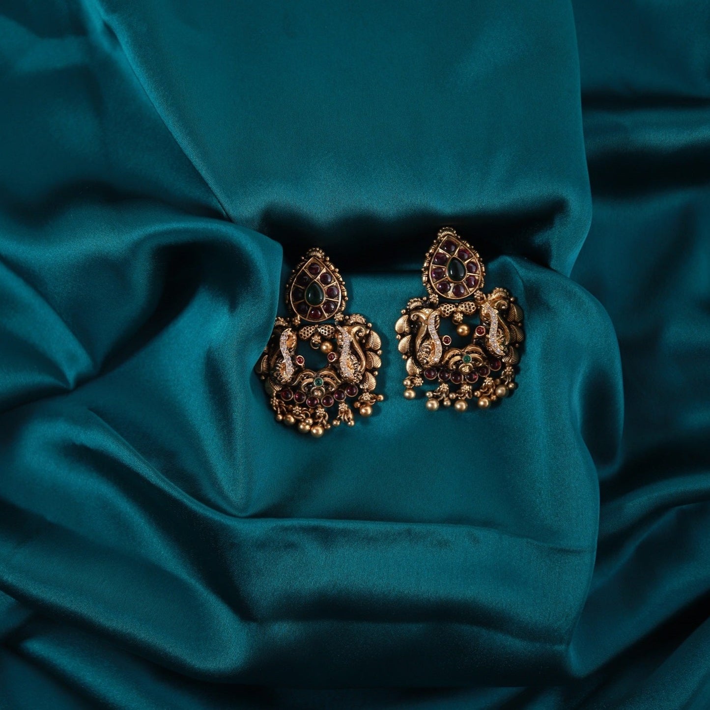 Anvi Silver Earrings, gold-plated silver earrings, 92.5 silver with gold plating