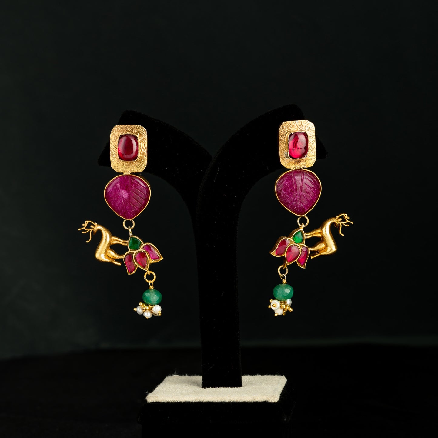 Devina silver earrings, high-quality gold-coated 92.5 silver earrings