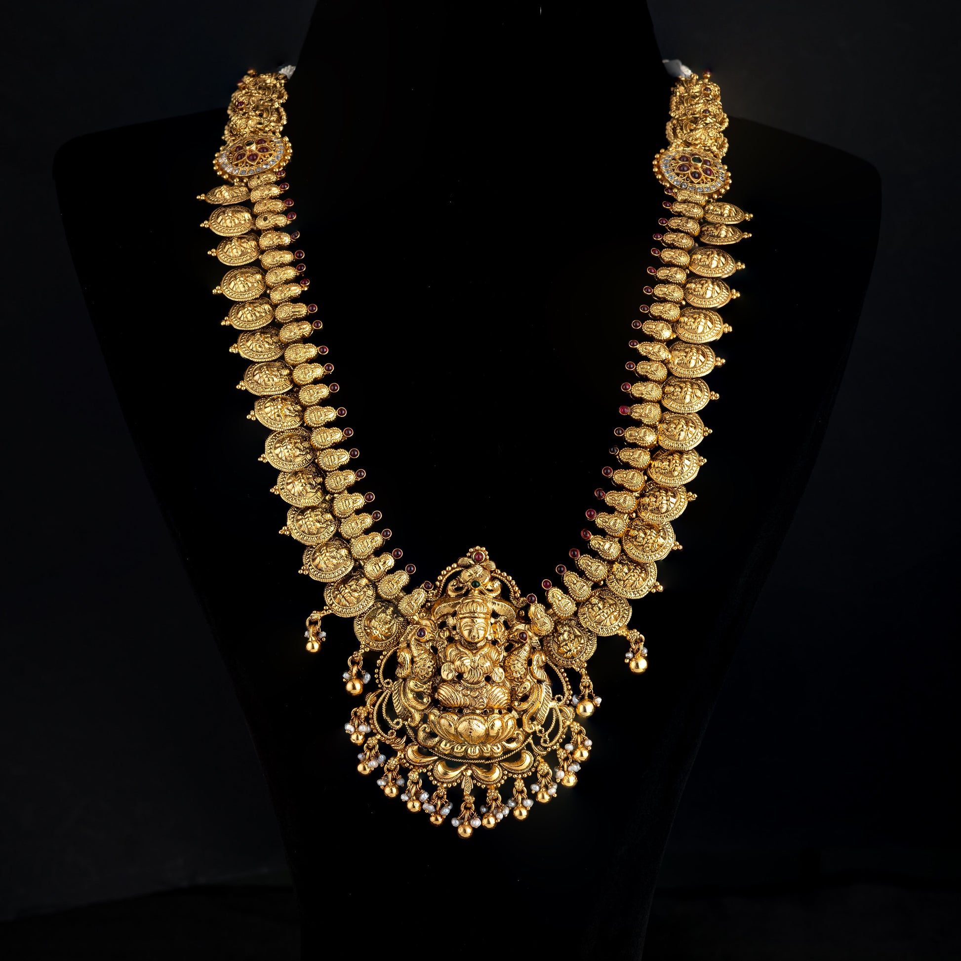 Maddy lakshmi gold plated haram, gold plated silver haram, 92.5 silver jewellery