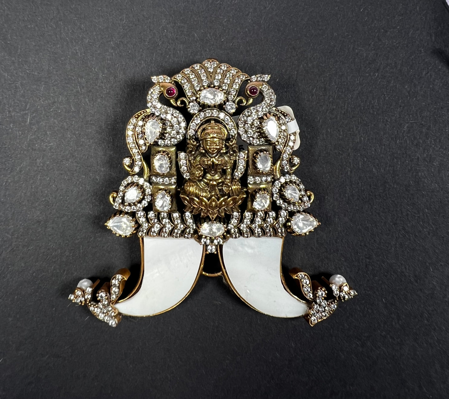 Azarin silver cz pendant, 92.5 gold plated silver pendant featuring cz stones