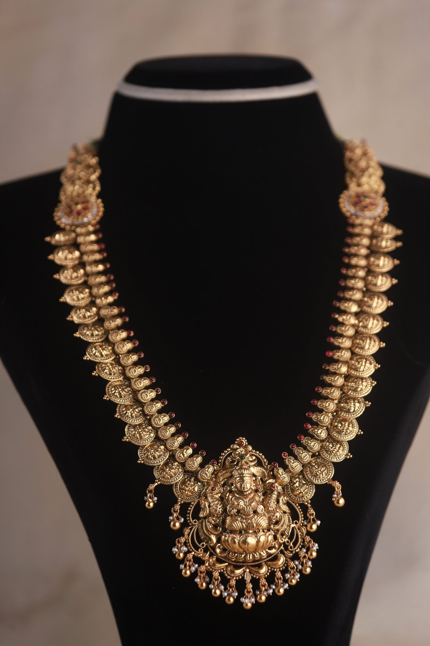 Maddy lakshmi gold plated haram, gold plated silver haram, 92.5 silver jewellery