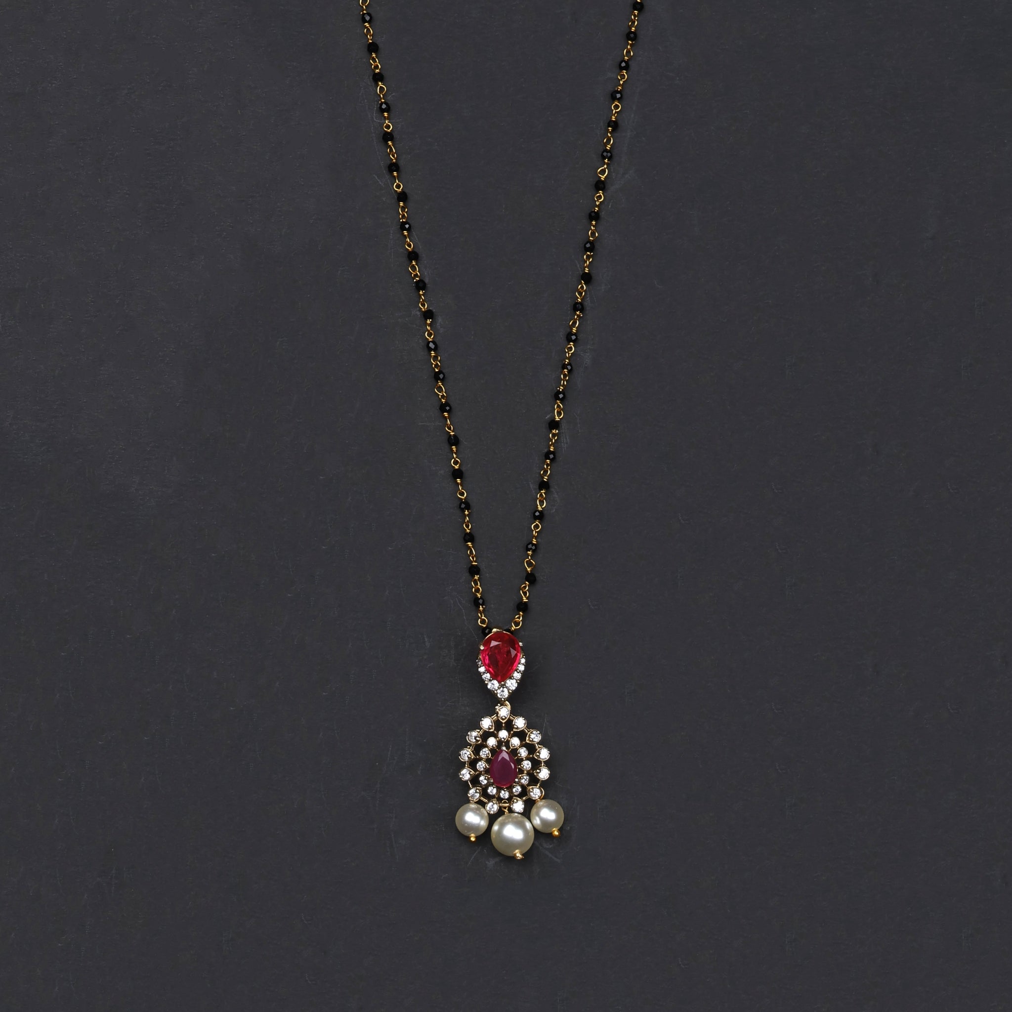 Ishika Black Beads Chian