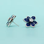 Kiyana silver stud earrings, 92.5 silver stud earrings featuring cz stones, perfect everyday wear silver earrings