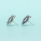 Kiyana silver stud earrings, 92.5 silver stud earrings featuring cz stones, perfect everyday wear silver earrings