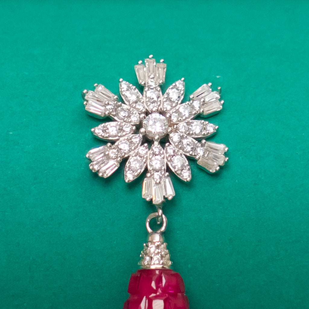 Nadia silver earrings, 92.5 silver earrings featuring cz stones
