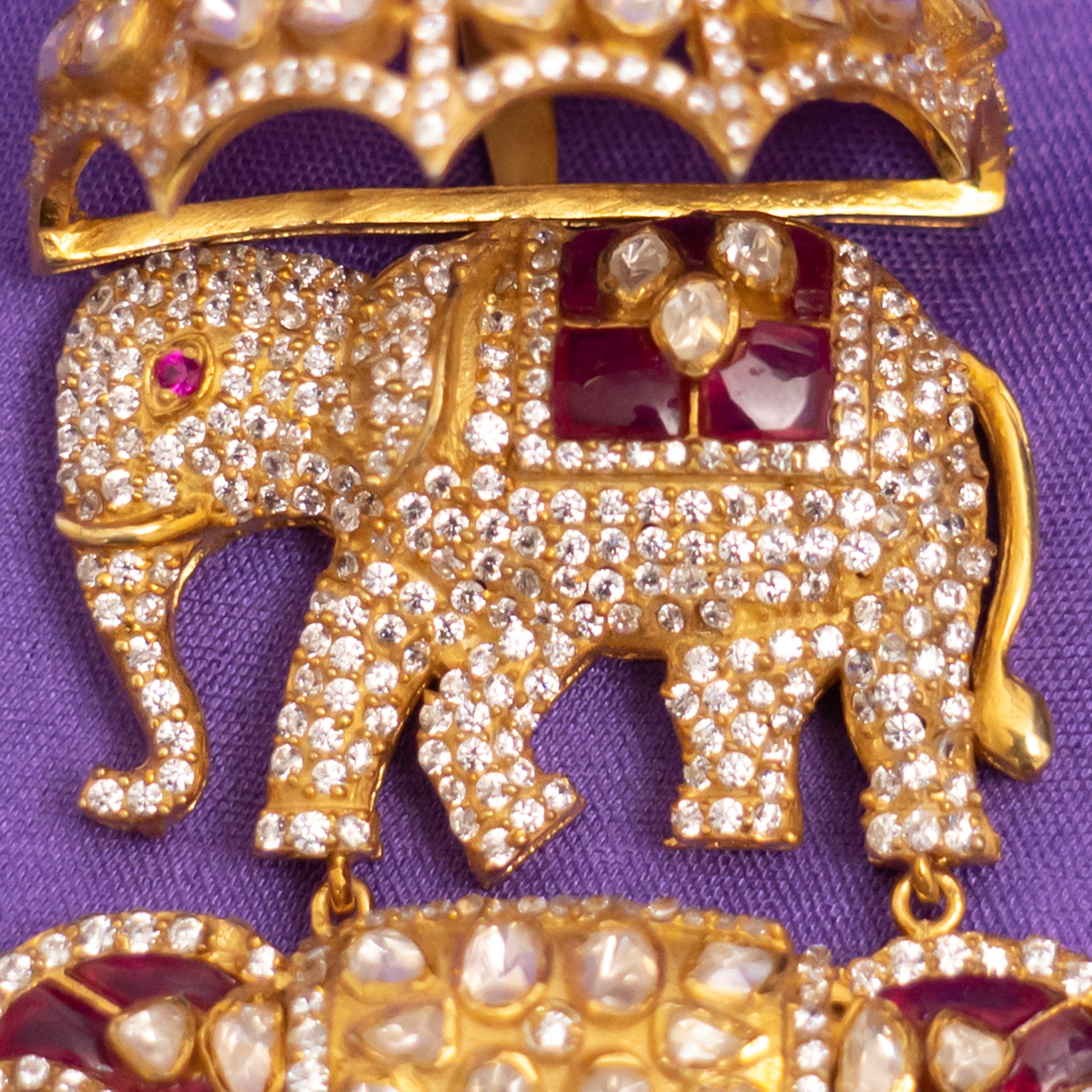 Azairaah silver pendant, 92.5 silver gold-plated silver pendant, silver cz pendant, designer pendant