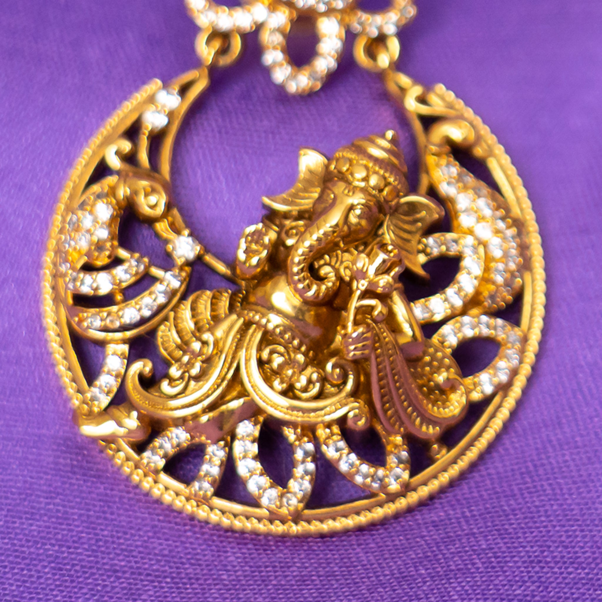 Saachi Silver Earrings, gold plated 92.5 silver earrings featuring traditional south indian designs adorning cz stones