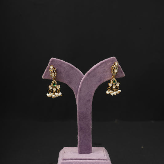 Ijaya silver earrings, gold-plated silver earrings, 92.5 silver earrings