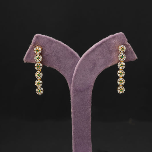 Omya silver earring,gold-plated 92.5 silver designer earrings, CZ earrings