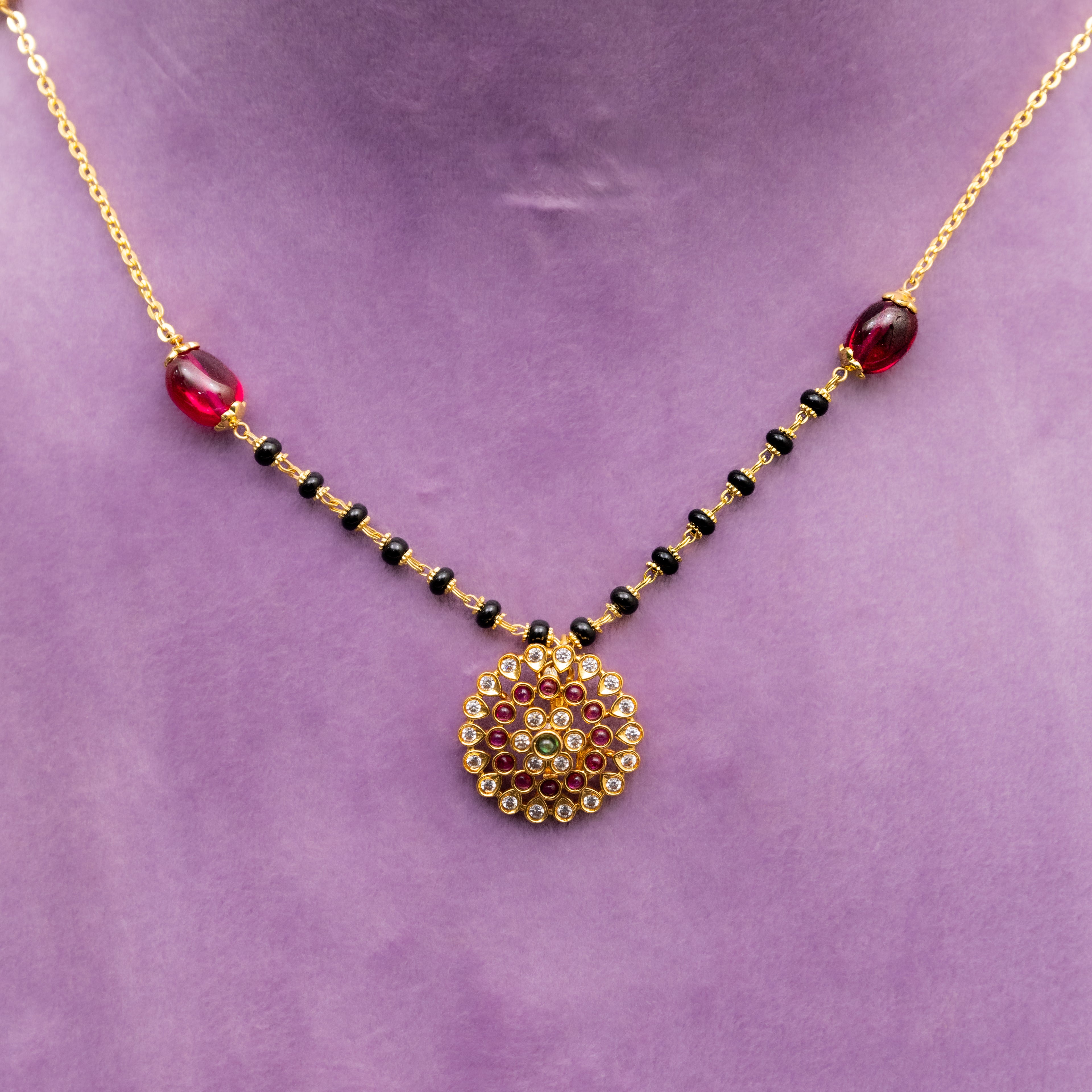 Mysha Black Beads Chain