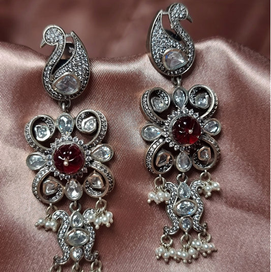 Aashvi Cz Silver Earrings, 92.5 silver earrings