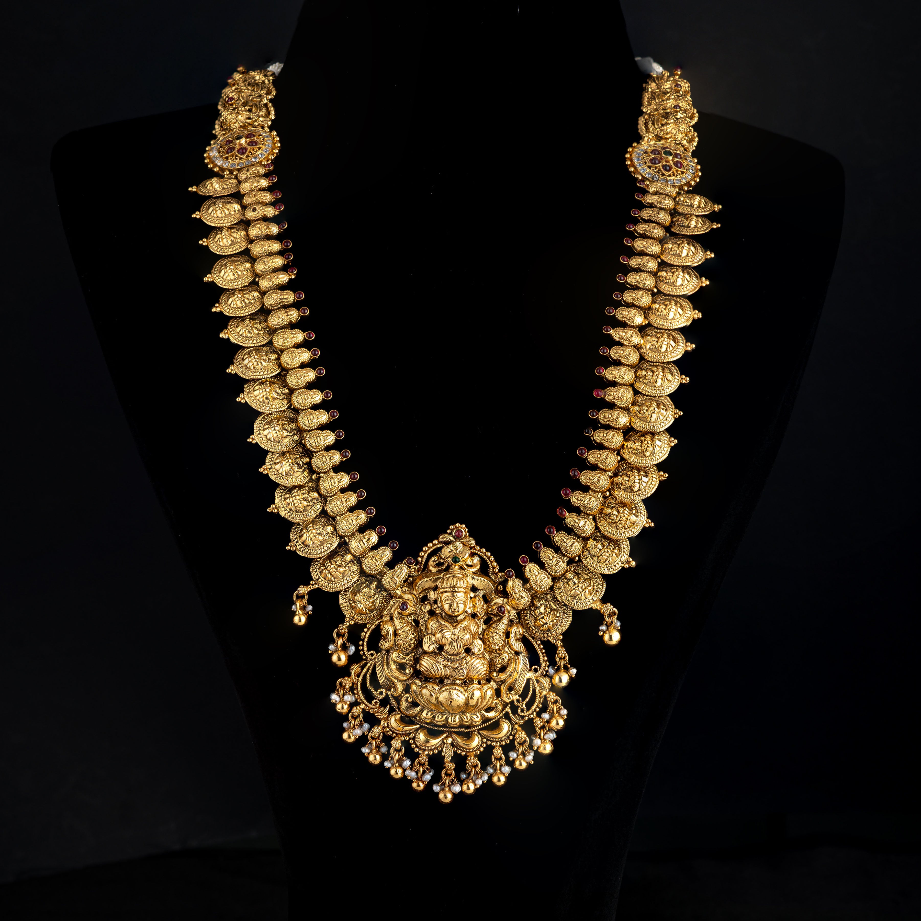Maddy lakshmi gold plated haram, gold plated silver haram, 92.5 silver jewellery