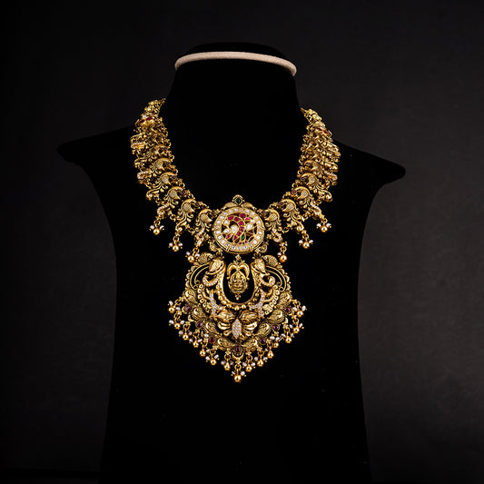 Prachi gold plated haram, gold plated 92.5 silver haram