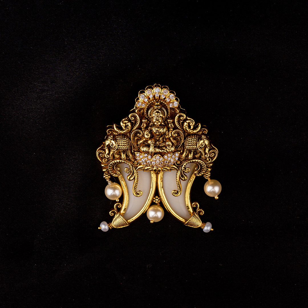 Aarohi silver pendant. gold-plated silver, 92.5 silver pendant